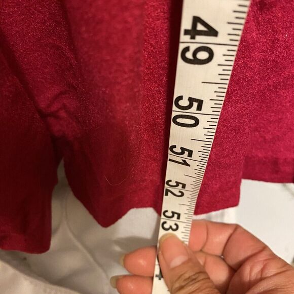 Vintage 90s Katz USA Sz M/XL Nightgown Flannel Robe Off Red Zip Up Embroidered - Picture 4 of 10